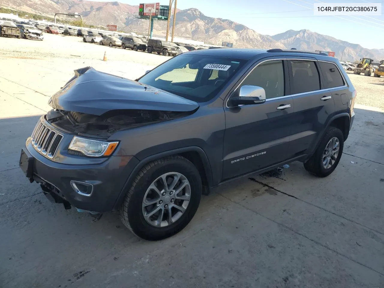 2016 Jeep Grand Cherokee Limited VIN: 1C4RJFBT2GC380675 Lot: 73588444