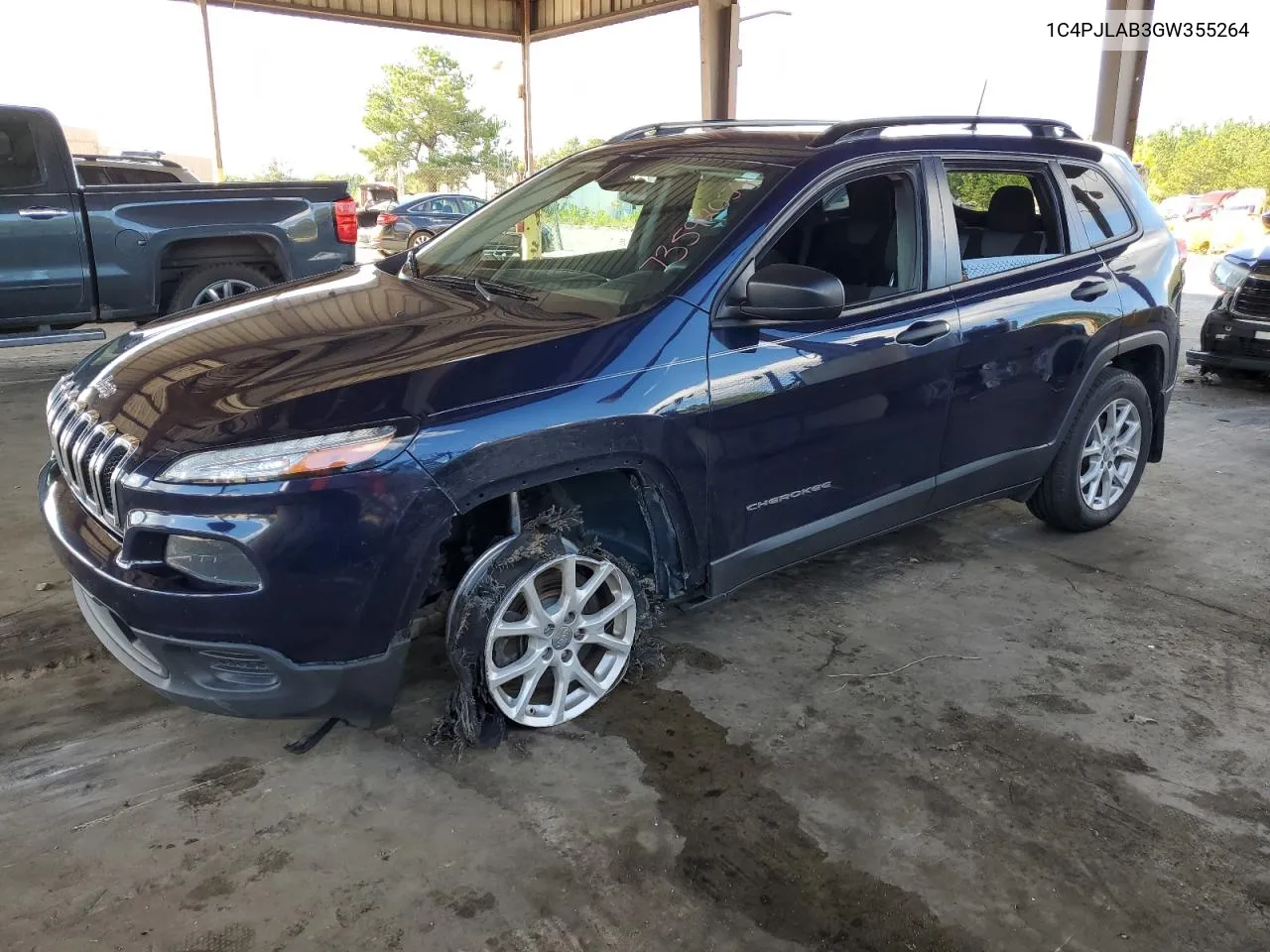 2016 Jeep Cherokee Sport VIN: 1C4PJLAB3GW355264 Lot: 73592054