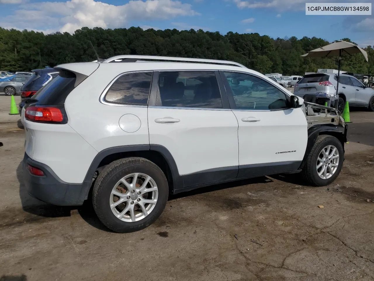 2016 Jeep Cherokee Latitude VIN: 1C4PJMCB8GW134598 Lot: 73700444