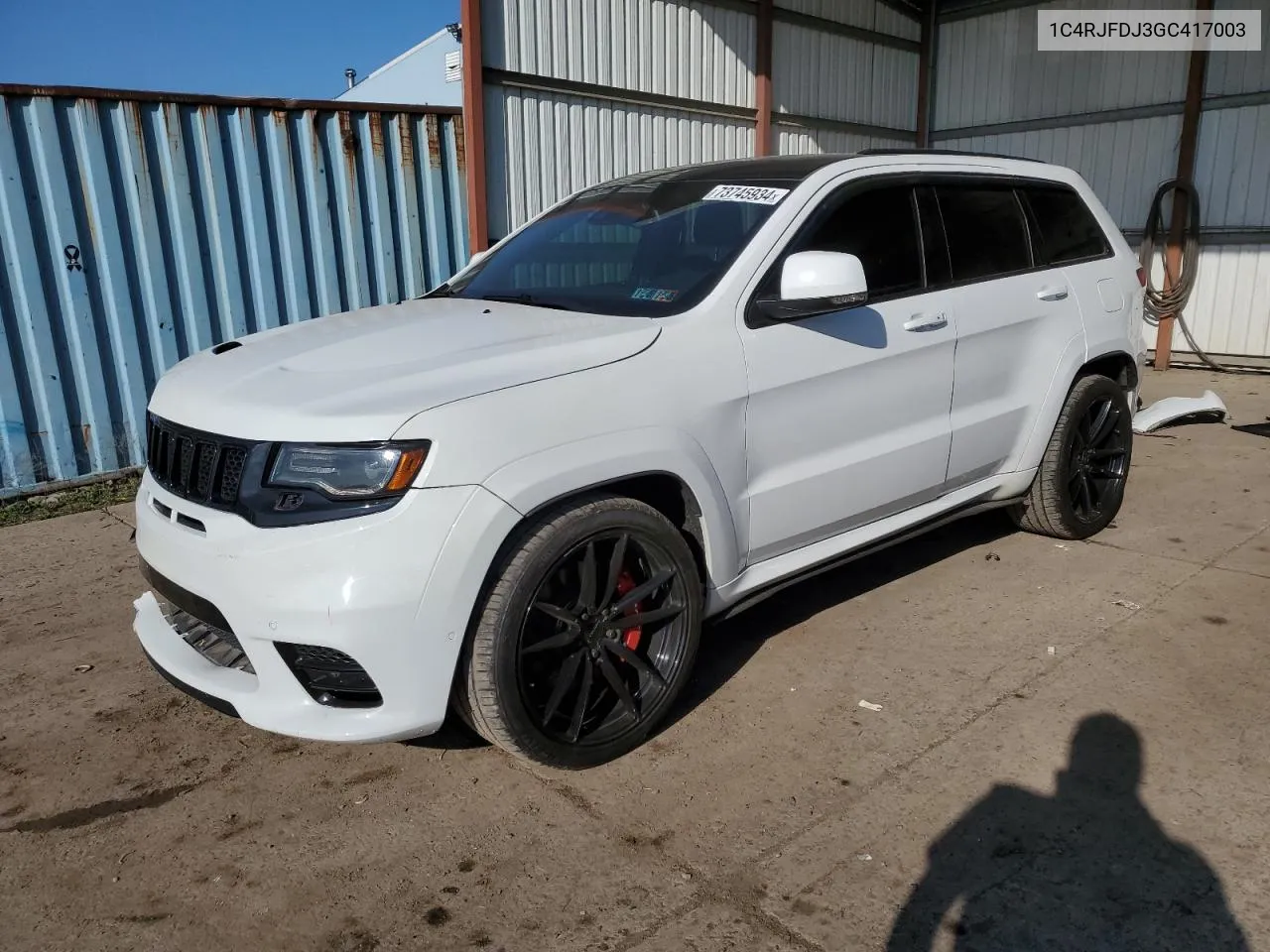 1C4RJFDJ3GC417003 2016 Jeep Grand Cherokee Srt-8