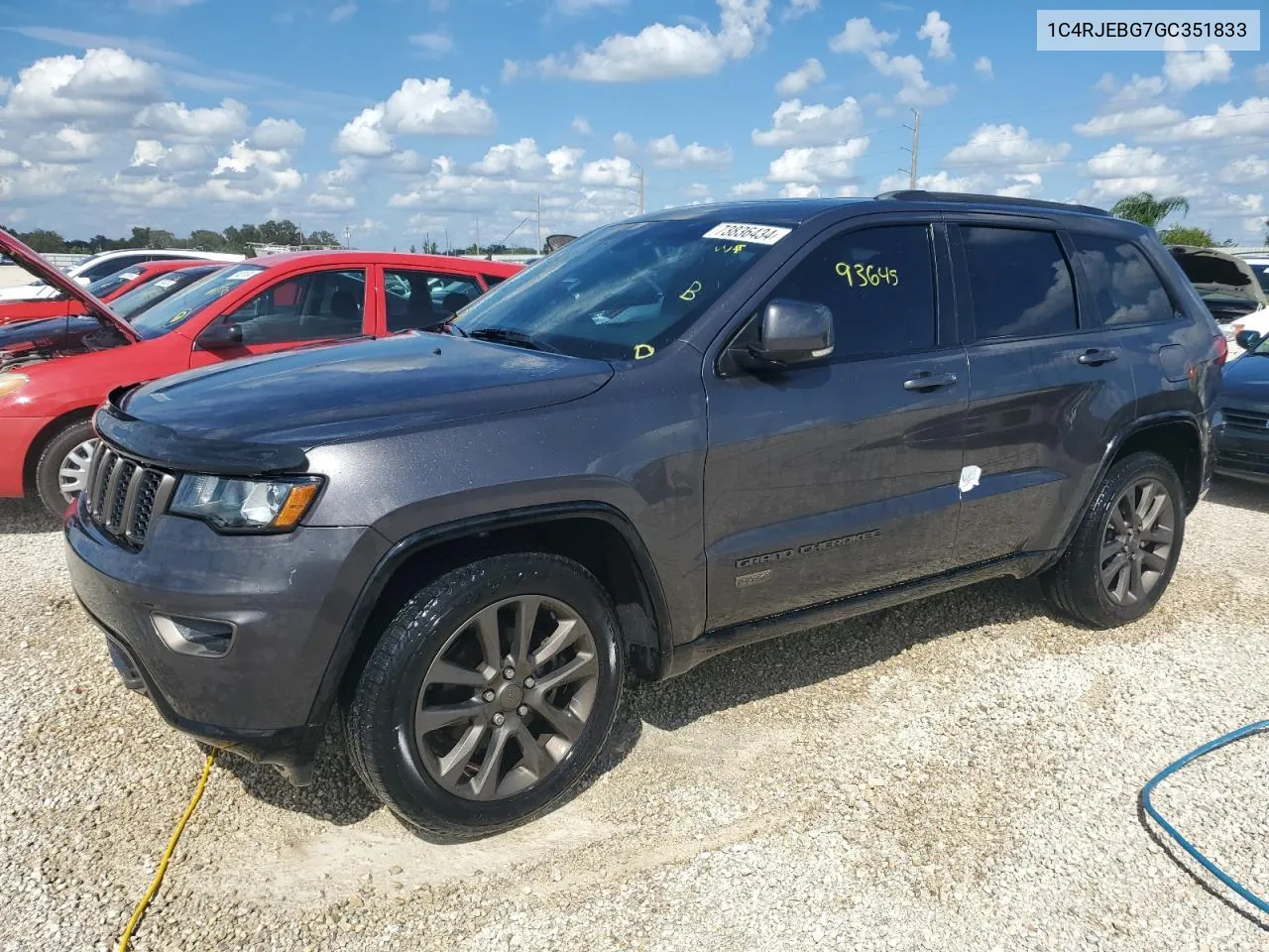 2016 Jeep Grand Cherokee Limited VIN: 1C4RJEBG7GC351833 Lot: 73836434