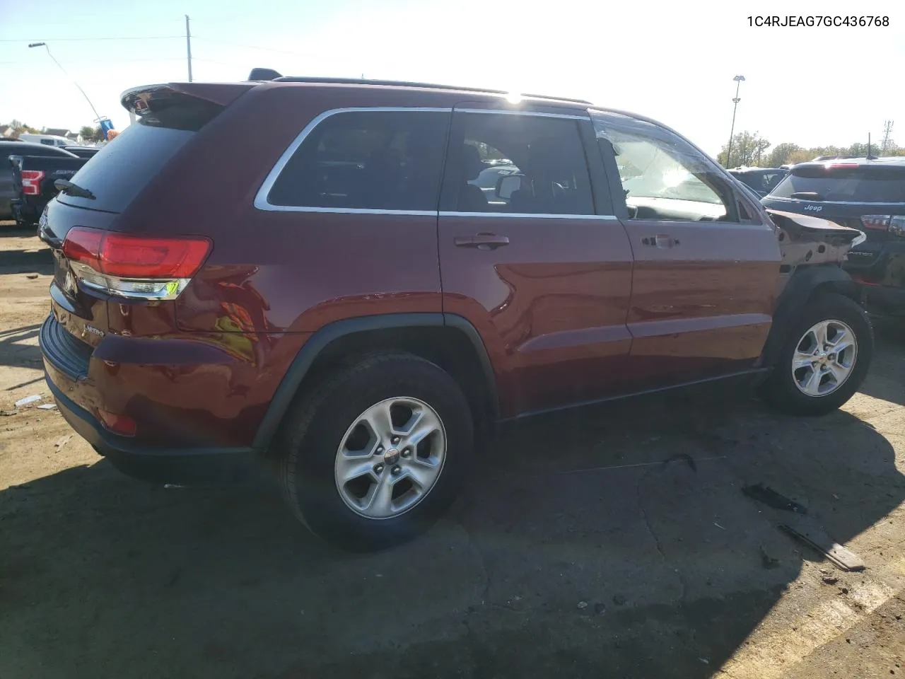 2016 Jeep Grand Cherokee Laredo VIN: 1C4RJEAG7GC436768 Lot: 74714334