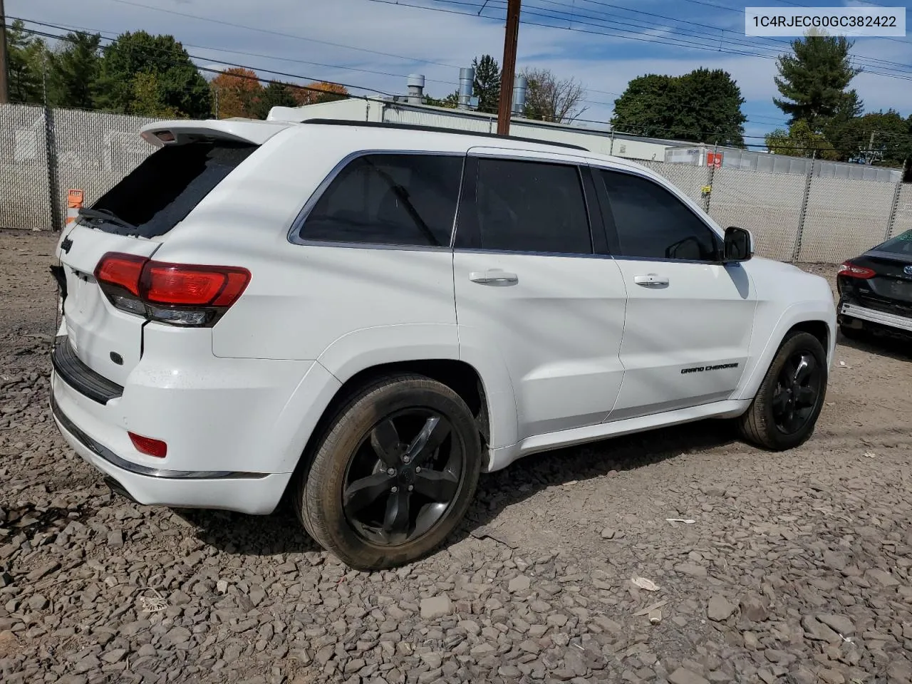 2016 Jeep Grand Cherokee Overland VIN: 1C4RJECG0GC382422 Lot: 74855844