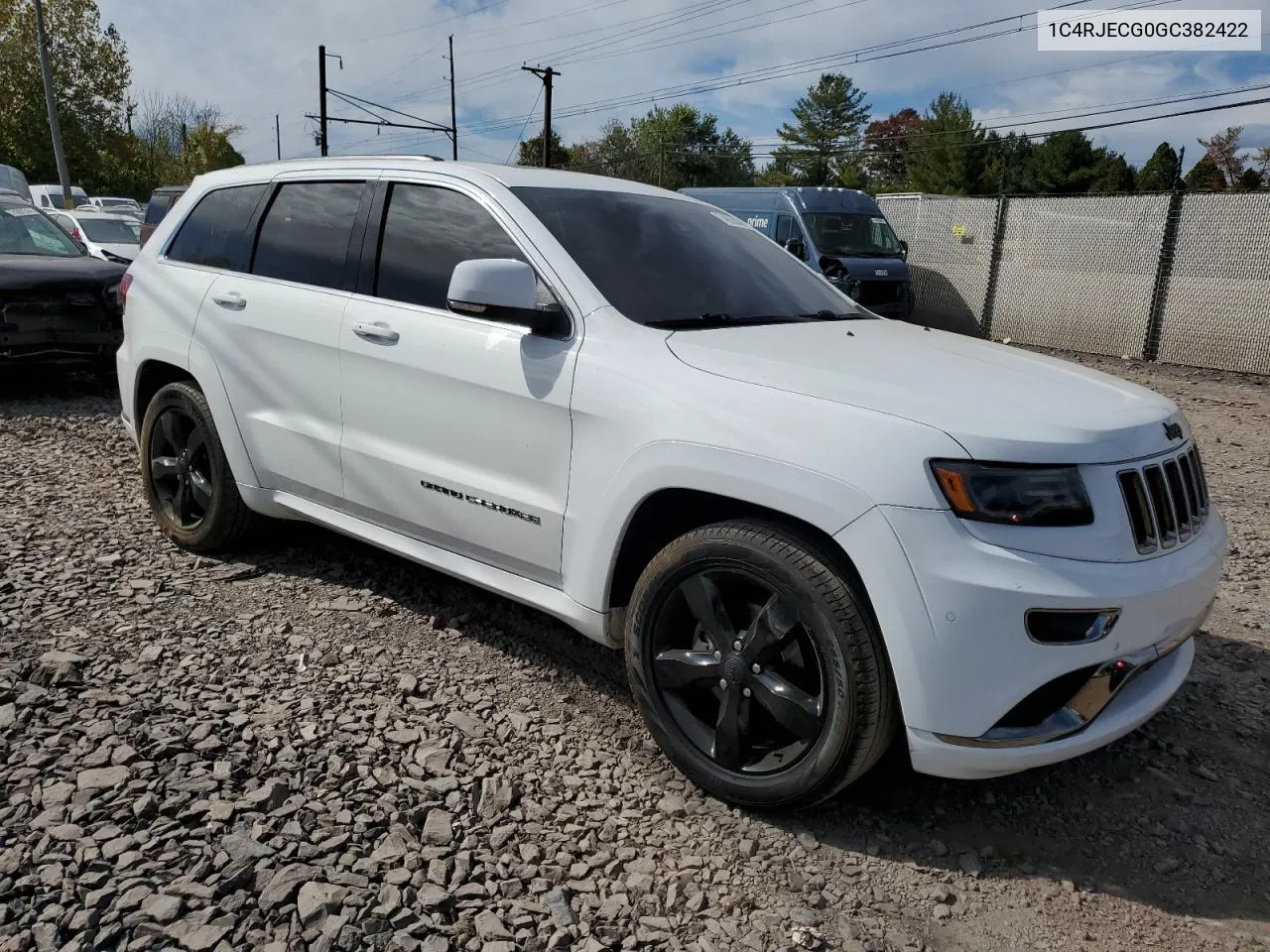 2016 Jeep Grand Cherokee Overland VIN: 1C4RJECG0GC382422 Lot: 74855844