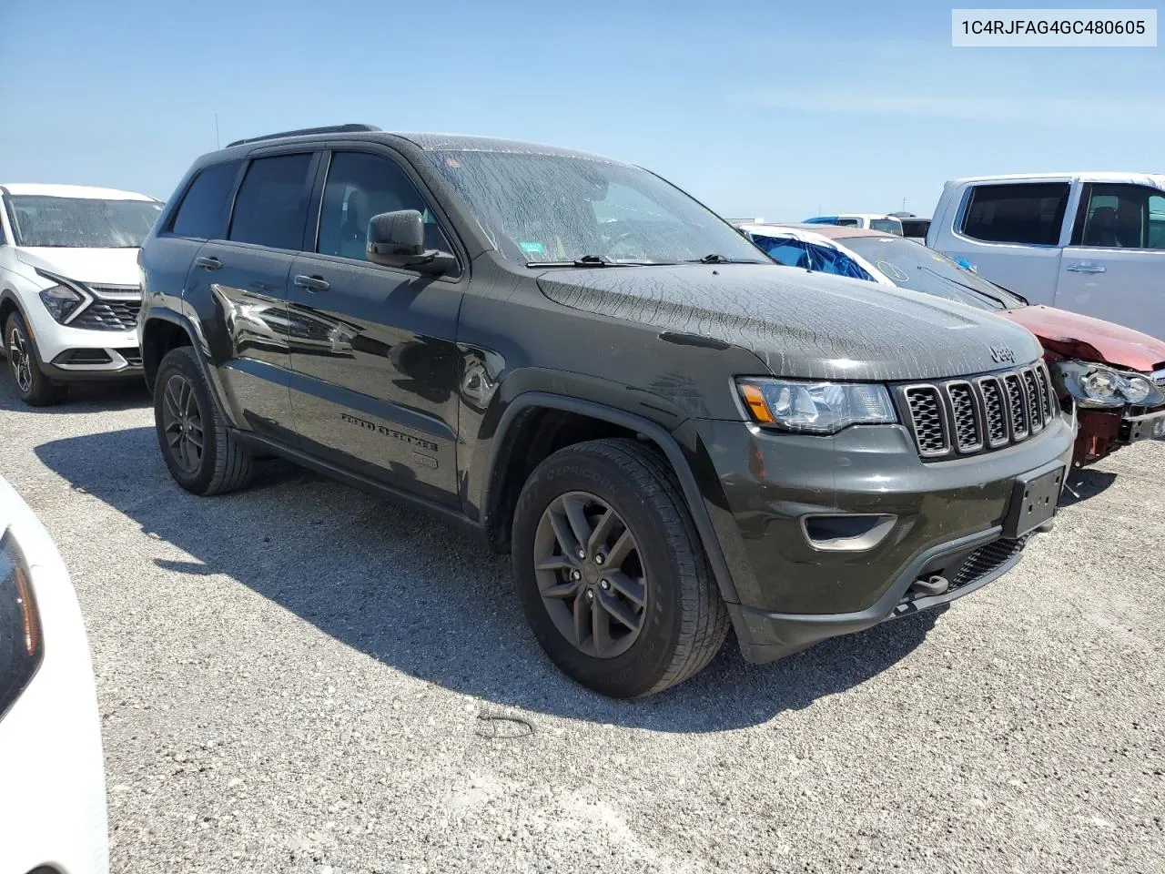 2016 Jeep Grand Cherokee Laredo VIN: 1C4RJFAG4GC480605 Lot: 74923594