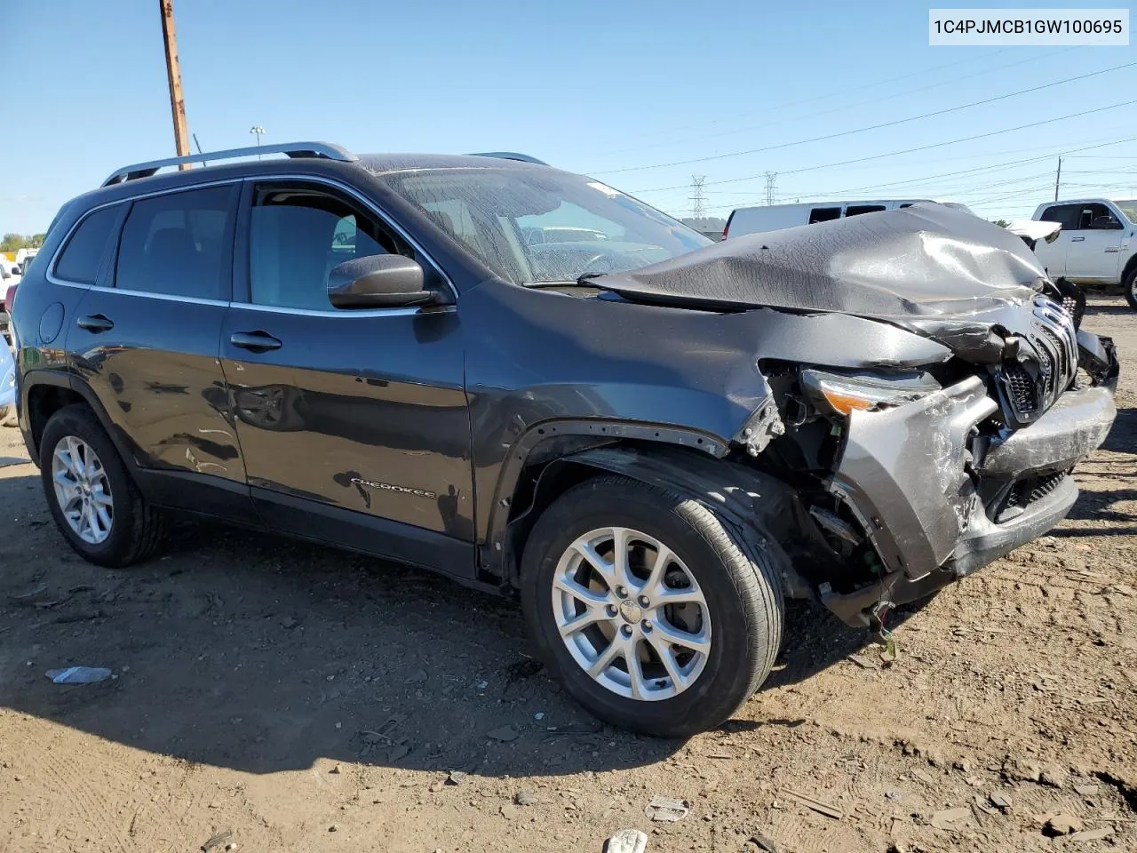 2016 Jeep Cherokee Latitude VIN: 1C4PJMCB1GW100695 Lot: 74934464