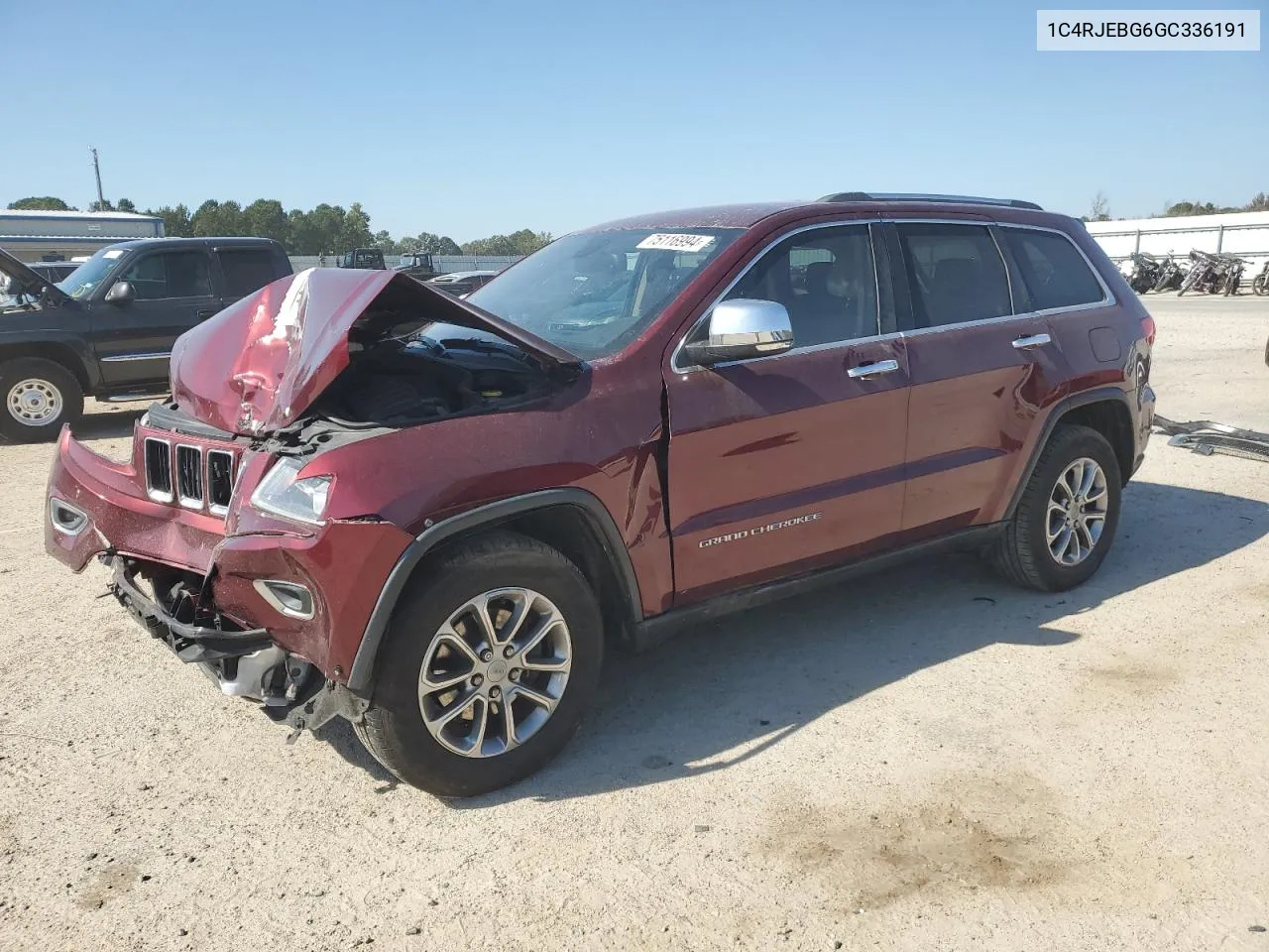 2016 Jeep Grand Cherokee Limited VIN: 1C4RJEBG6GC336191 Lot: 75116994