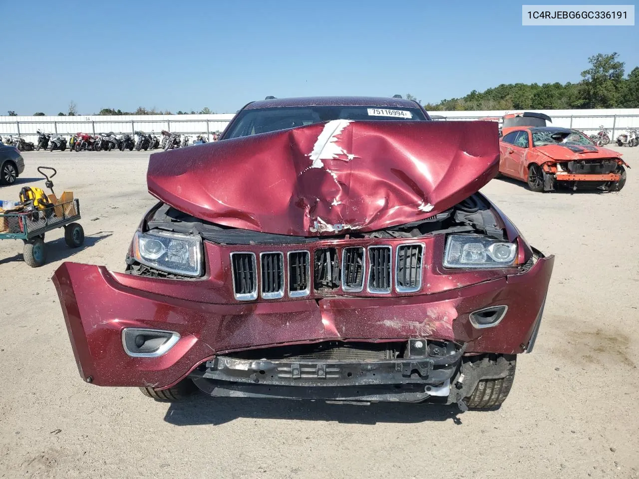 2016 Jeep Grand Cherokee Limited VIN: 1C4RJEBG6GC336191 Lot: 75116994