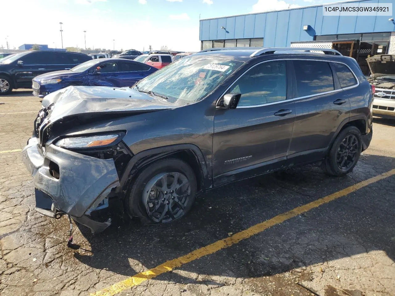 2016 Jeep Cherokee Latitude VIN: 1C4PJMCS3GW345921 Lot: 75126764