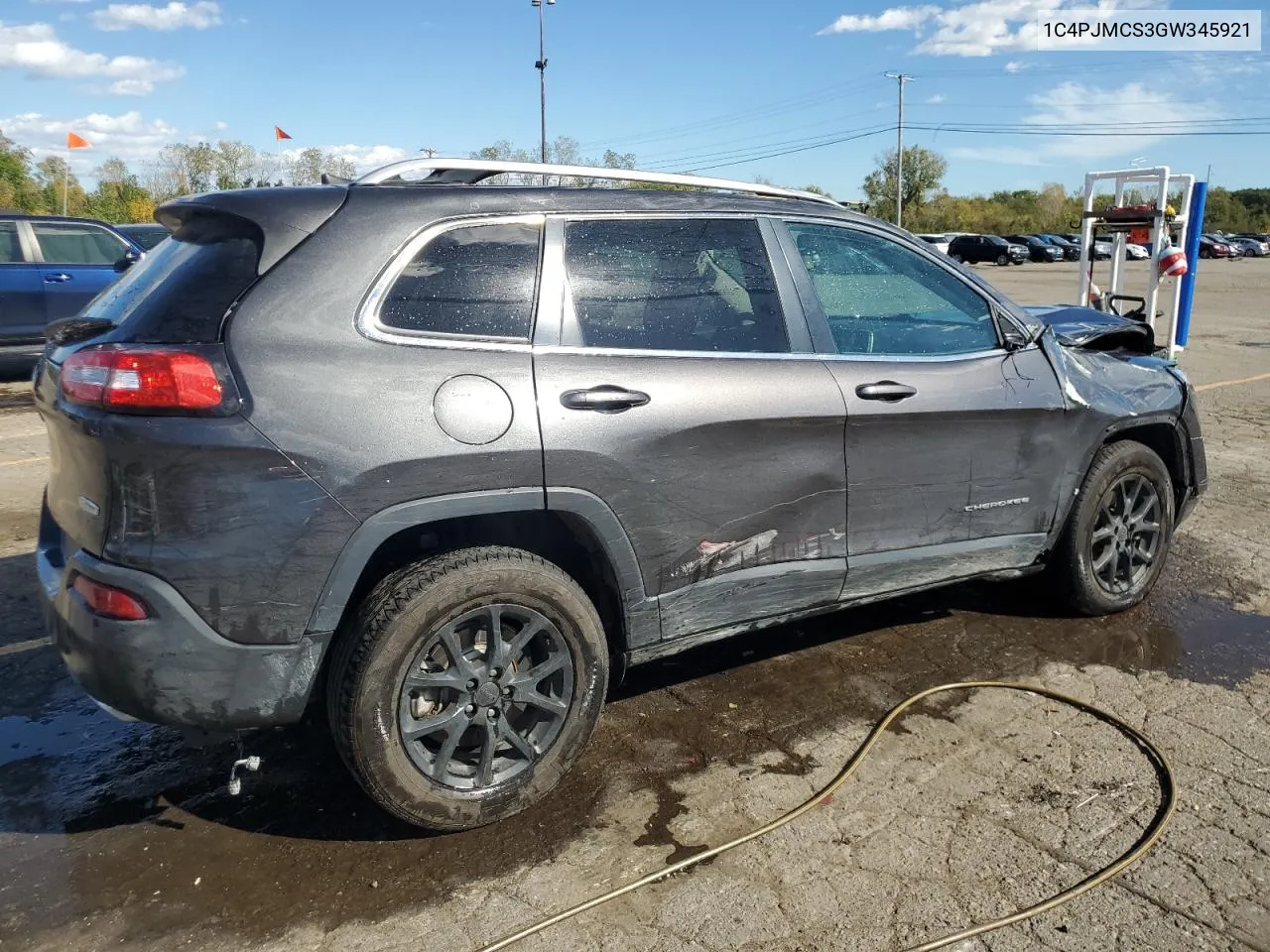 2016 Jeep Cherokee Latitude VIN: 1C4PJMCS3GW345921 Lot: 75126764