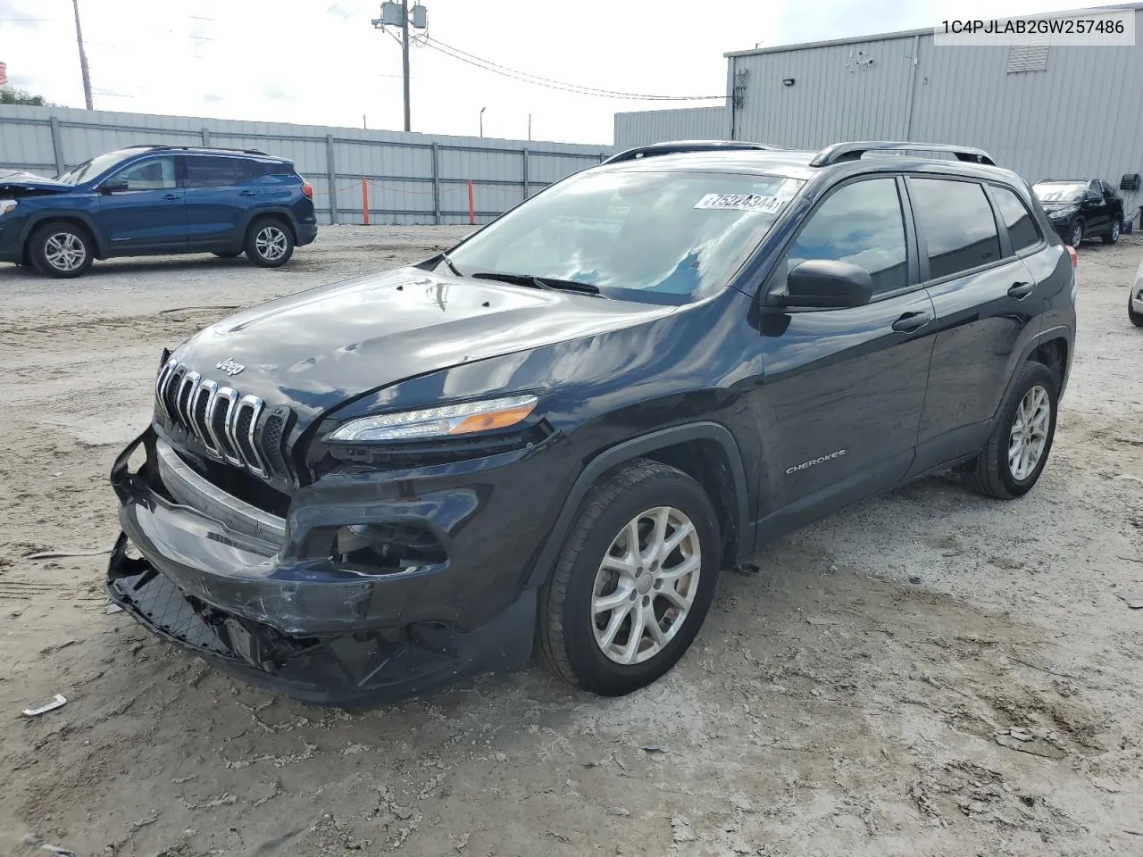 2016 Jeep Cherokee Sport VIN: 1C4PJLAB2GW257486 Lot: 75224344