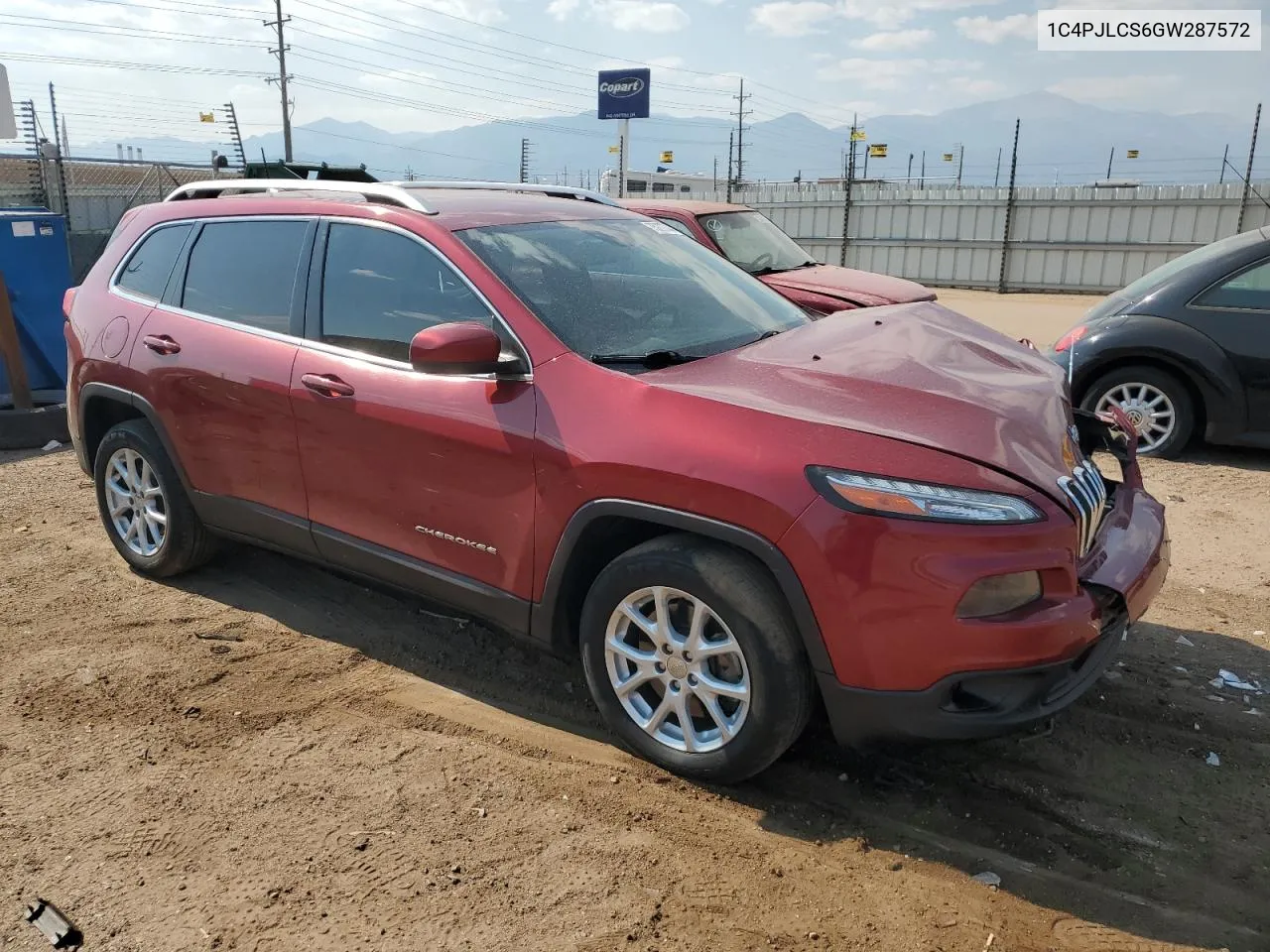 2016 Jeep Cherokee Latitude VIN: 1C4PJLCS6GW287572 Lot: 75277744