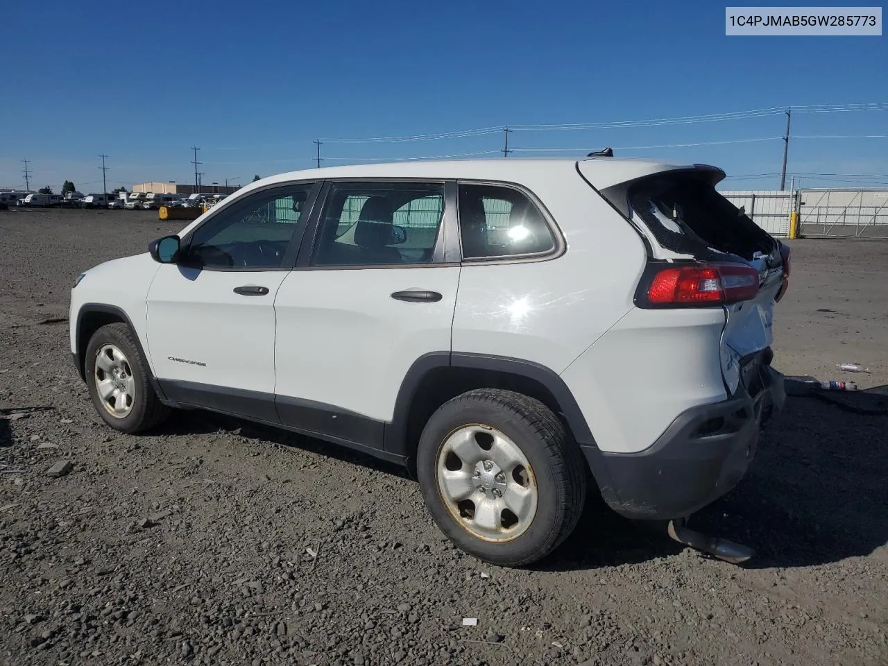 2016 Jeep Cherokee Sport VIN: 1C4PJMAB5GW285773 Lot: 75286624