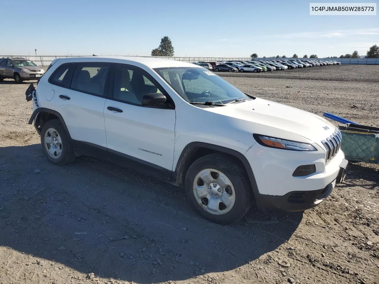 2016 Jeep Cherokee Sport VIN: 1C4PJMAB5GW285773 Lot: 75286624