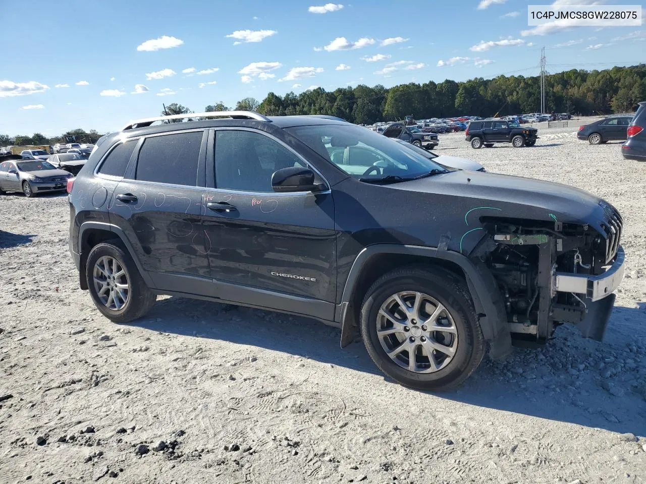 2016 Jeep Cherokee Latitude VIN: 1C4PJMCS8GW228075 Lot: 75511094