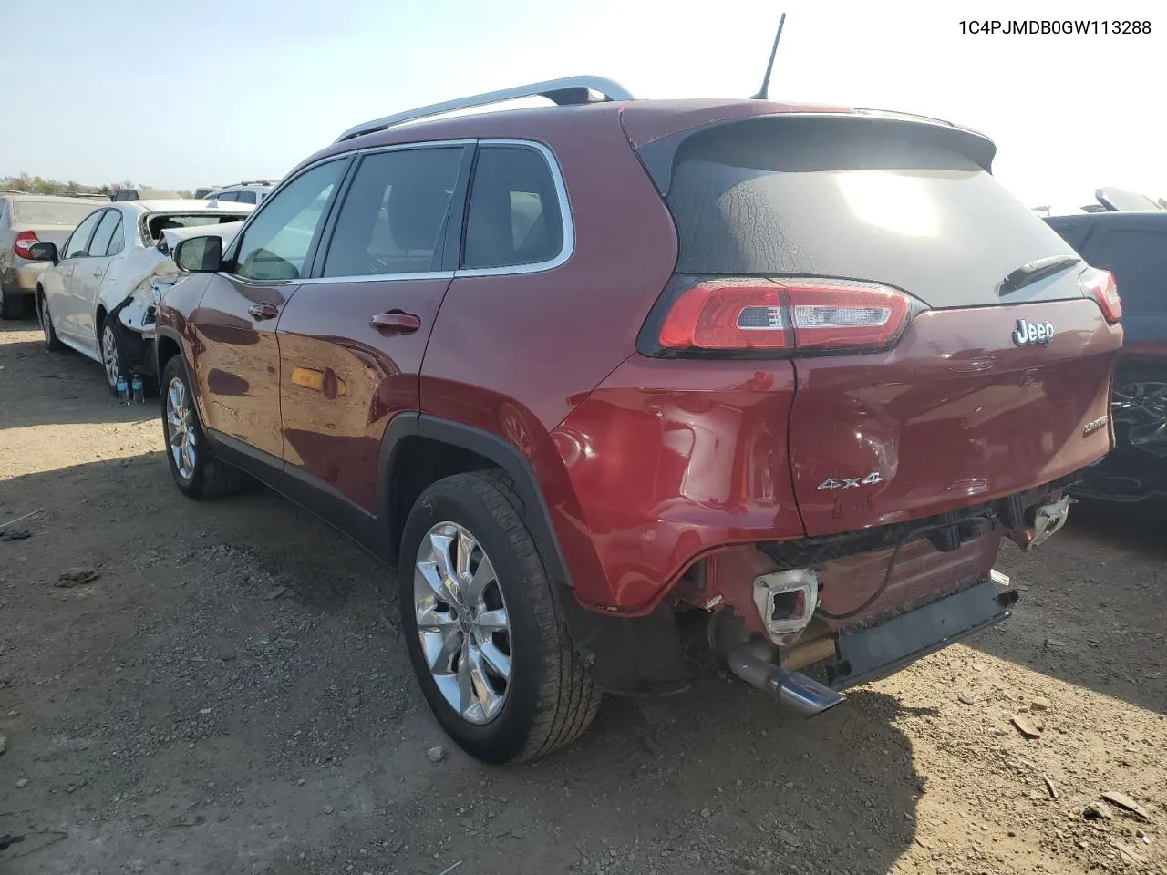 2016 Jeep Cherokee Limited VIN: 1C4PJMDB0GW113288 Lot: 75521334