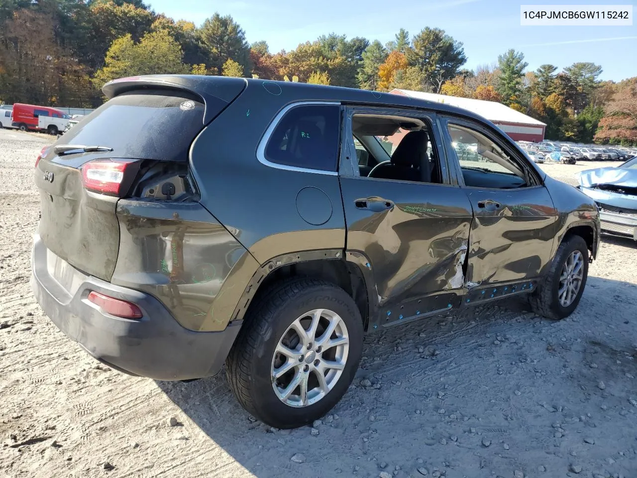 2016 Jeep Cherokee Latitude VIN: 1C4PJMCB6GW115242 Lot: 75814724