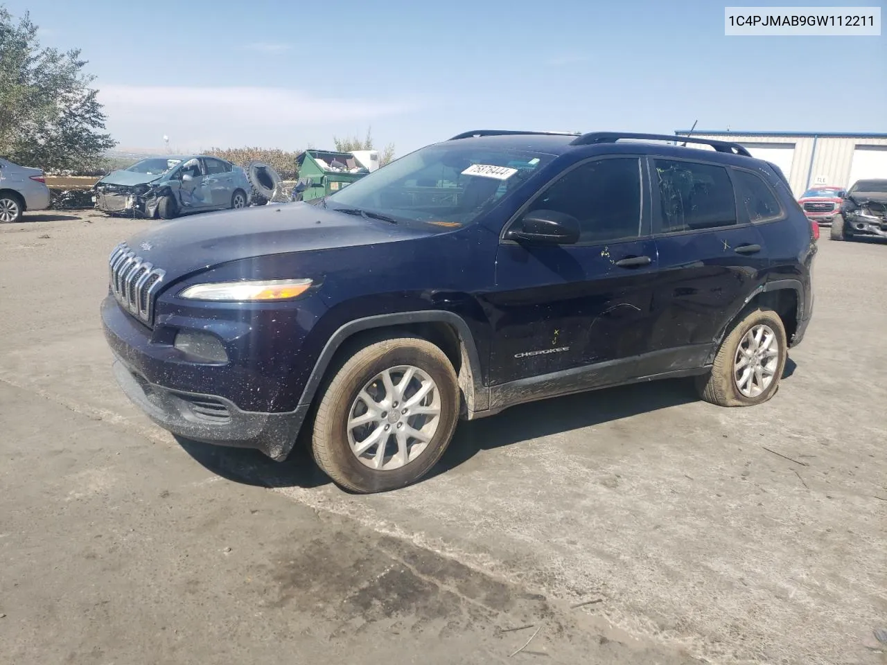 2016 Jeep Cherokee Sport VIN: 1C4PJMAB9GW112211 Lot: 75876444