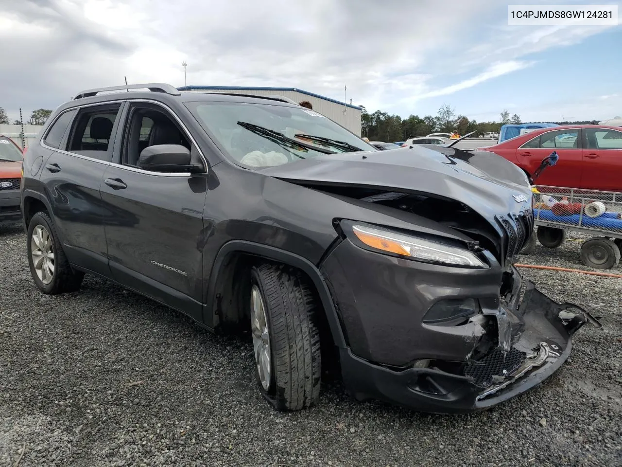 2016 Jeep Cherokee Limited VIN: 1C4PJMDS8GW124281 Lot: 75941874