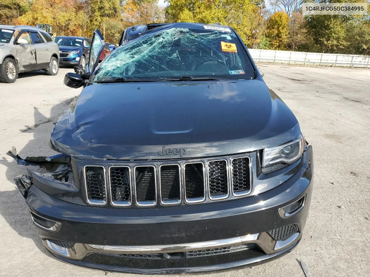 2016 Jeep Grand Cherokee Overland VIN: 1C4RJFCG5GC384995 Lot: 75964614