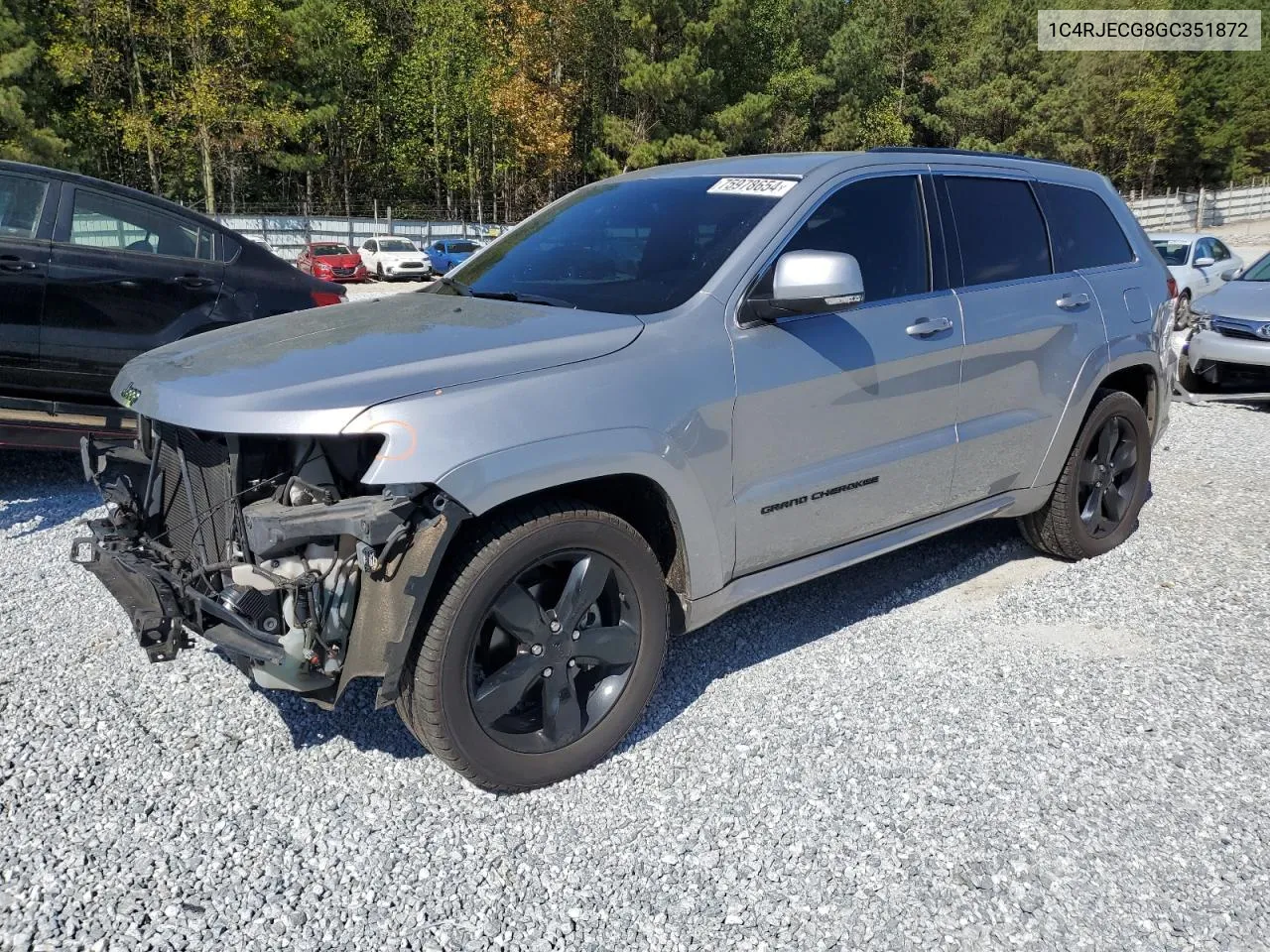 2016 Jeep Grand Cherokee Overland VIN: 1C4RJECG8GC351872 Lot: 75978654