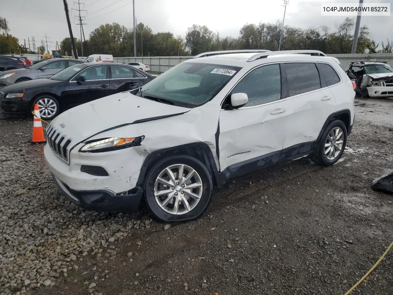 2016 Jeep Cherokee Limited VIN: 1C4PJMDS4GW185272 Lot: 76172064