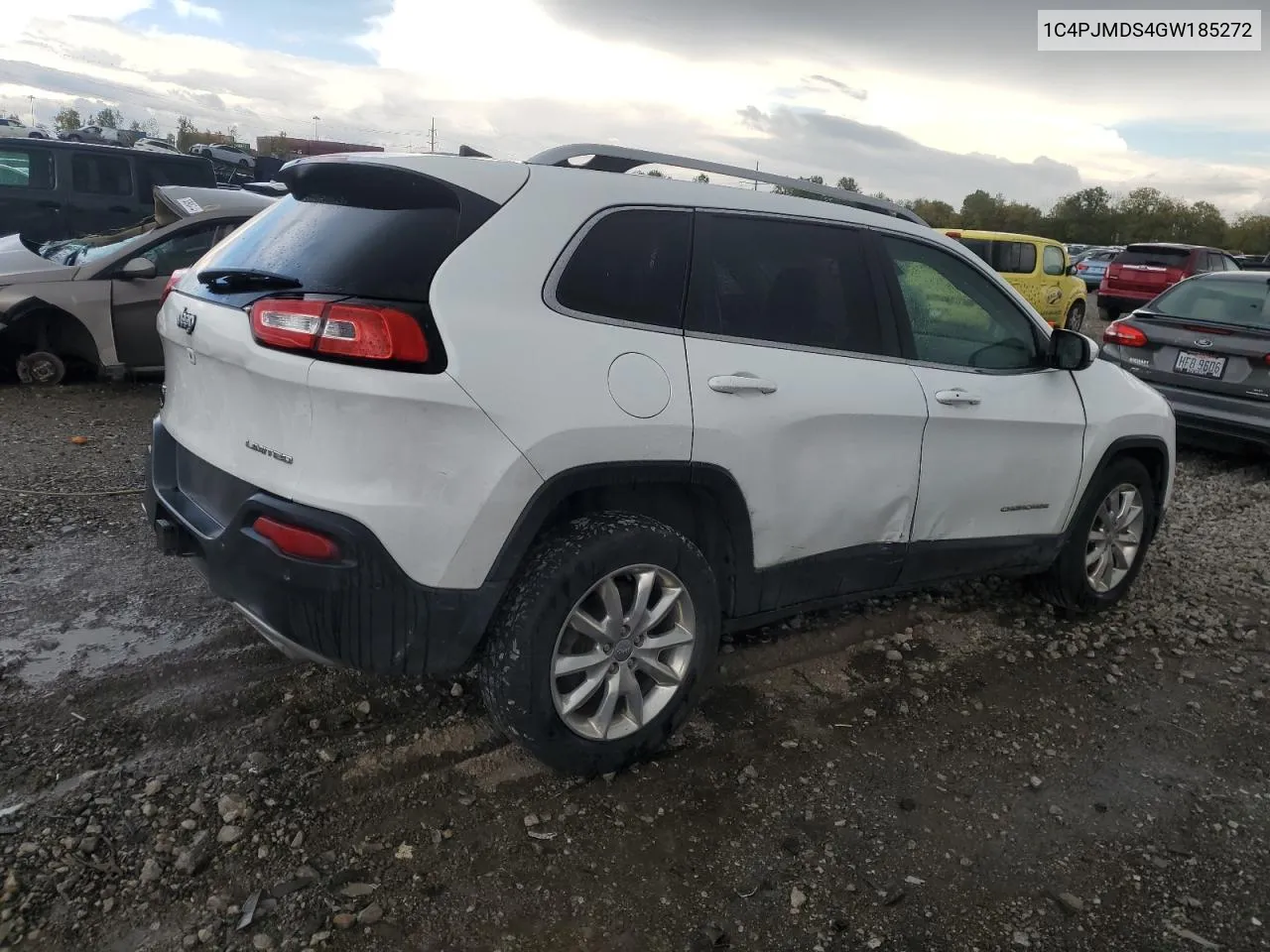 2016 Jeep Cherokee Limited VIN: 1C4PJMDS4GW185272 Lot: 76172064