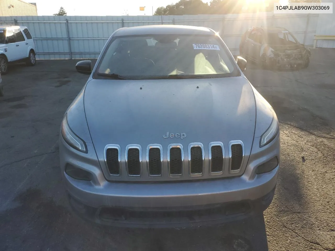 2016 Jeep Cherokee Sport VIN: 1C4PJLAB9GW303069 Lot: 76208314