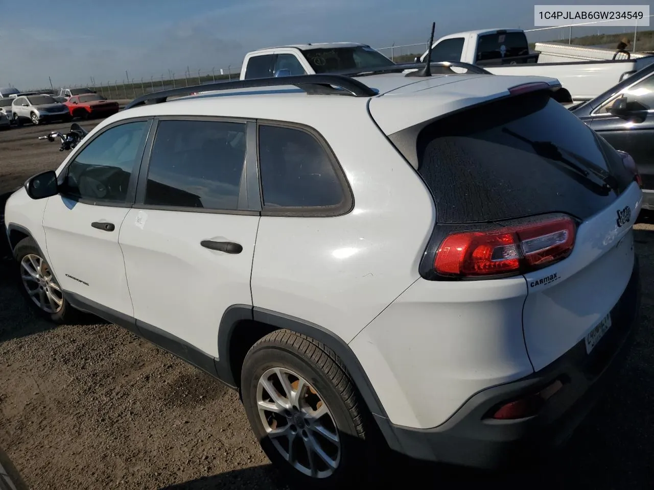 2016 Jeep Cherokee Sport VIN: 1C4PJLAB6GW234549 Lot: 76245574