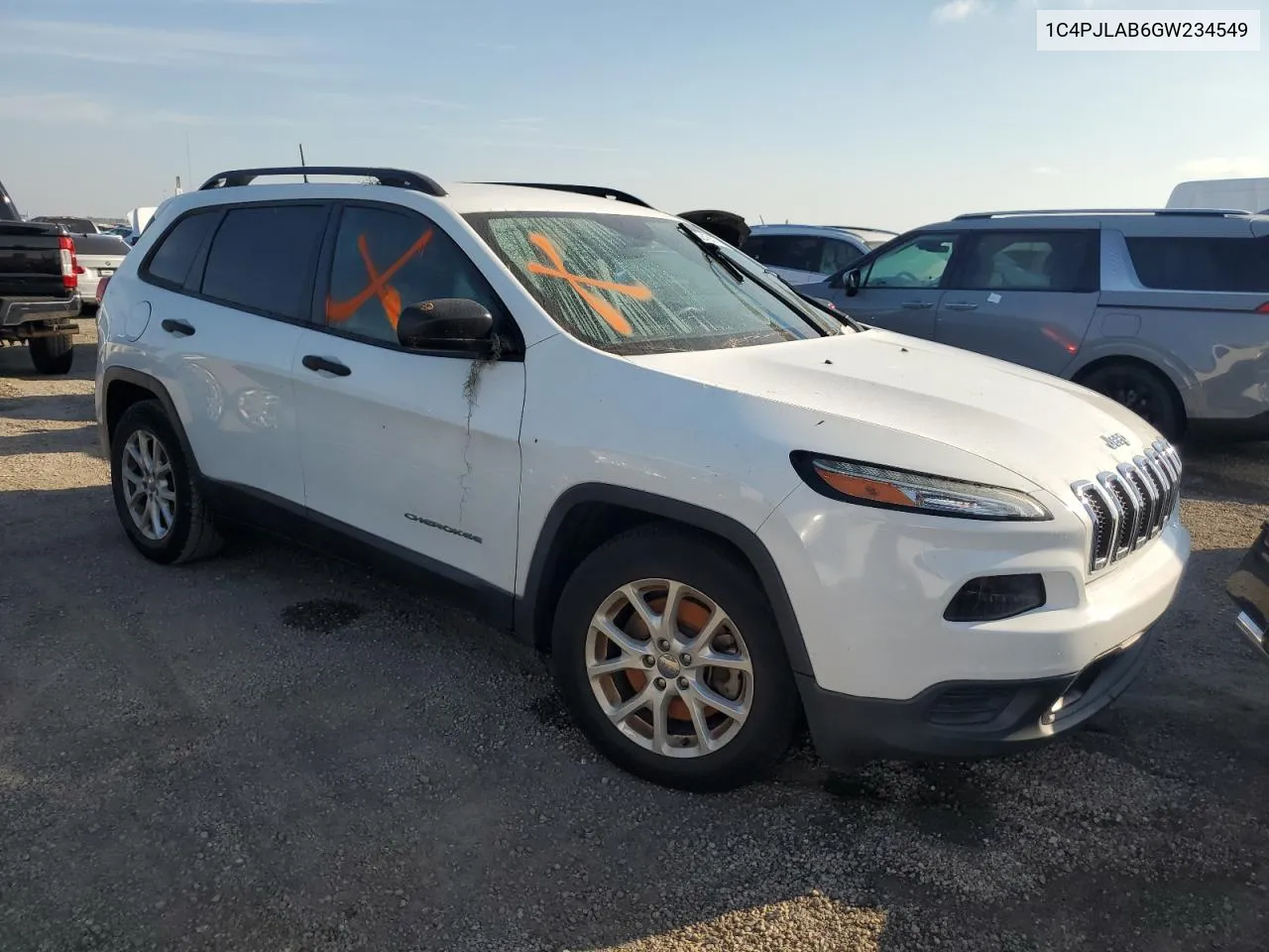 2016 Jeep Cherokee Sport VIN: 1C4PJLAB6GW234549 Lot: 76245574