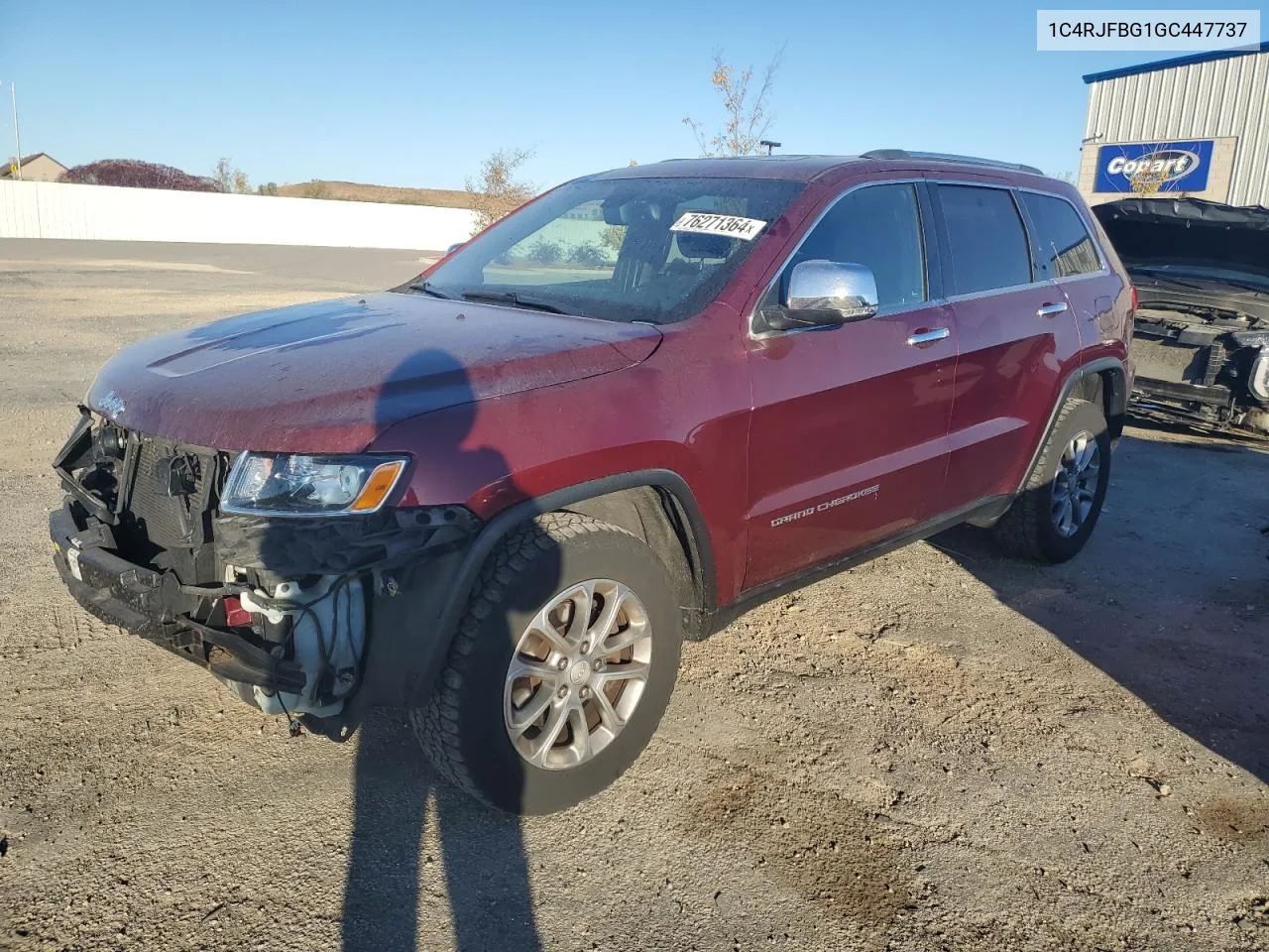 2016 Jeep Grand Cherokee Limited VIN: 1C4RJFBG1GC447737 Lot: 76271364