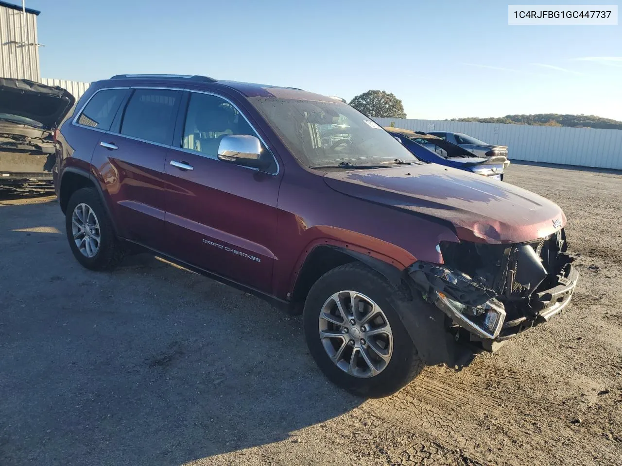 2016 Jeep Grand Cherokee Limited VIN: 1C4RJFBG1GC447737 Lot: 76271364