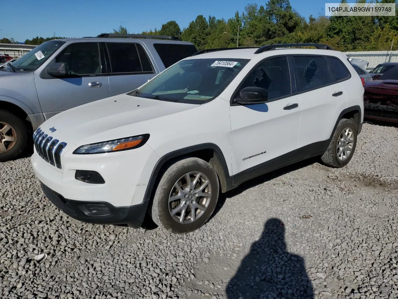 2016 Jeep Cherokee Sport VIN: 1C4PJLAB9GW159748 Lot: 76410564