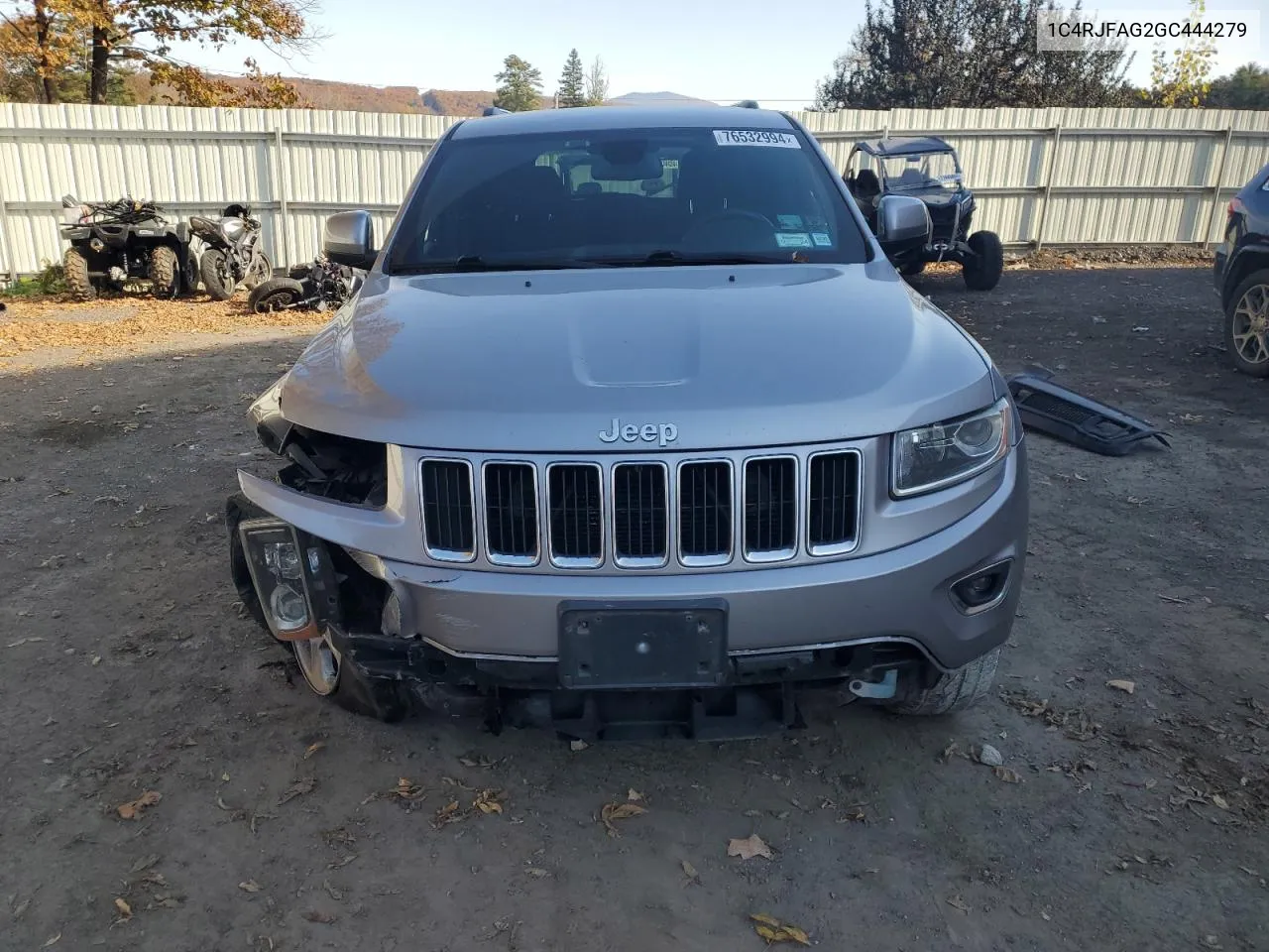 2016 Jeep Grand Cherokee Laredo VIN: 1C4RJFAG2GC444279 Lot: 76532994