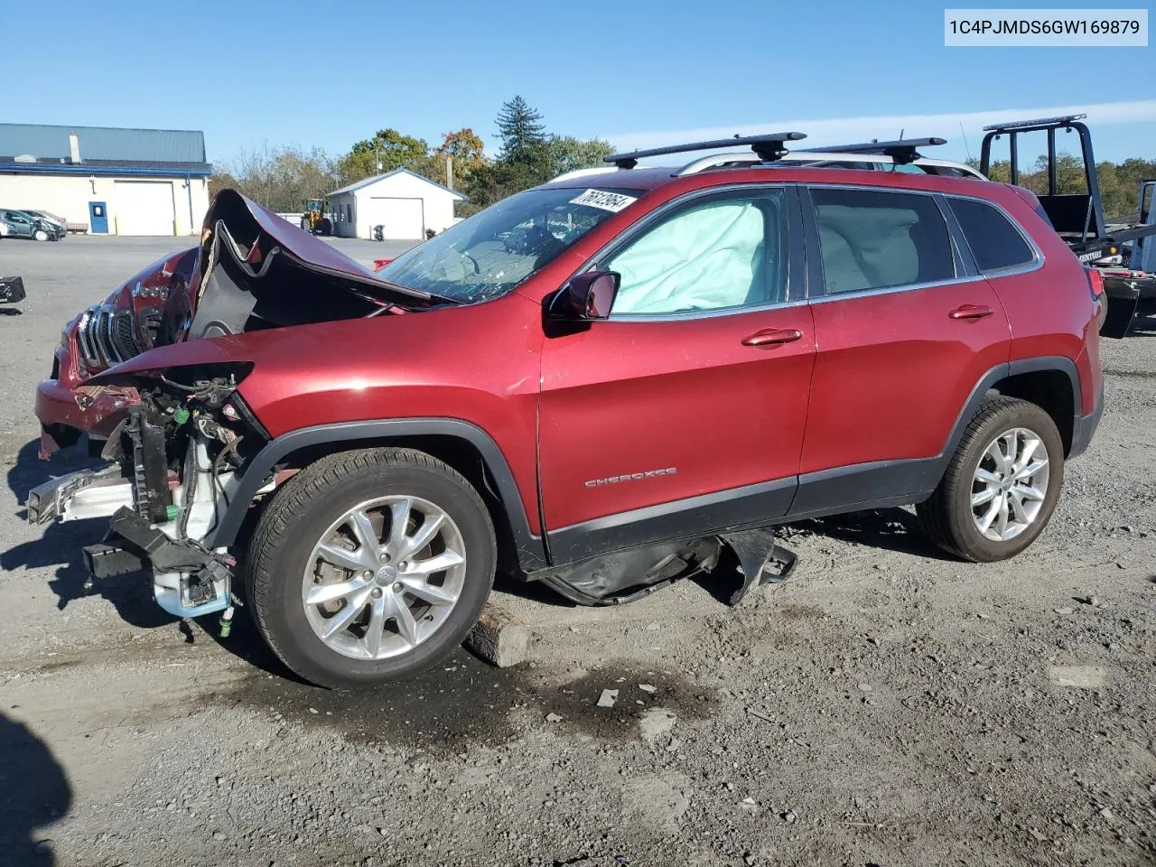 2016 Jeep Cherokee Limited VIN: 1C4PJMDS6GW169879 Lot: 76612964