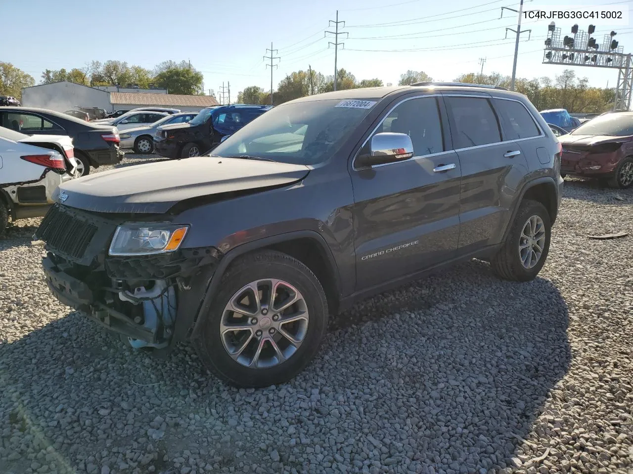 2016 Jeep Grand Cherokee Limited VIN: 1C4RJFBG3GC415002 Lot: 76672004