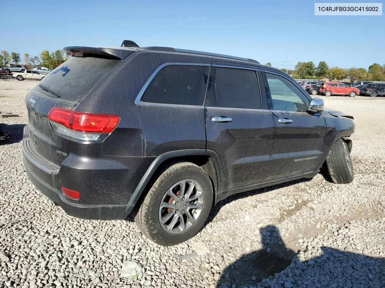 2016 Jeep Grand Cherokee Limited VIN: 1C4RJFBG3GC415002 Lot: 76672004