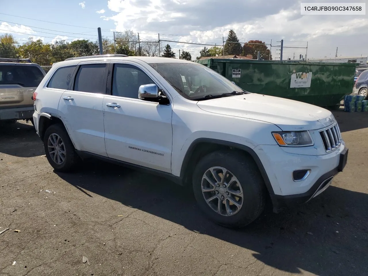 2016 Jeep Grand Cherokee Limited VIN: 1C4RJFBG9GC347658 Lot: 76727124