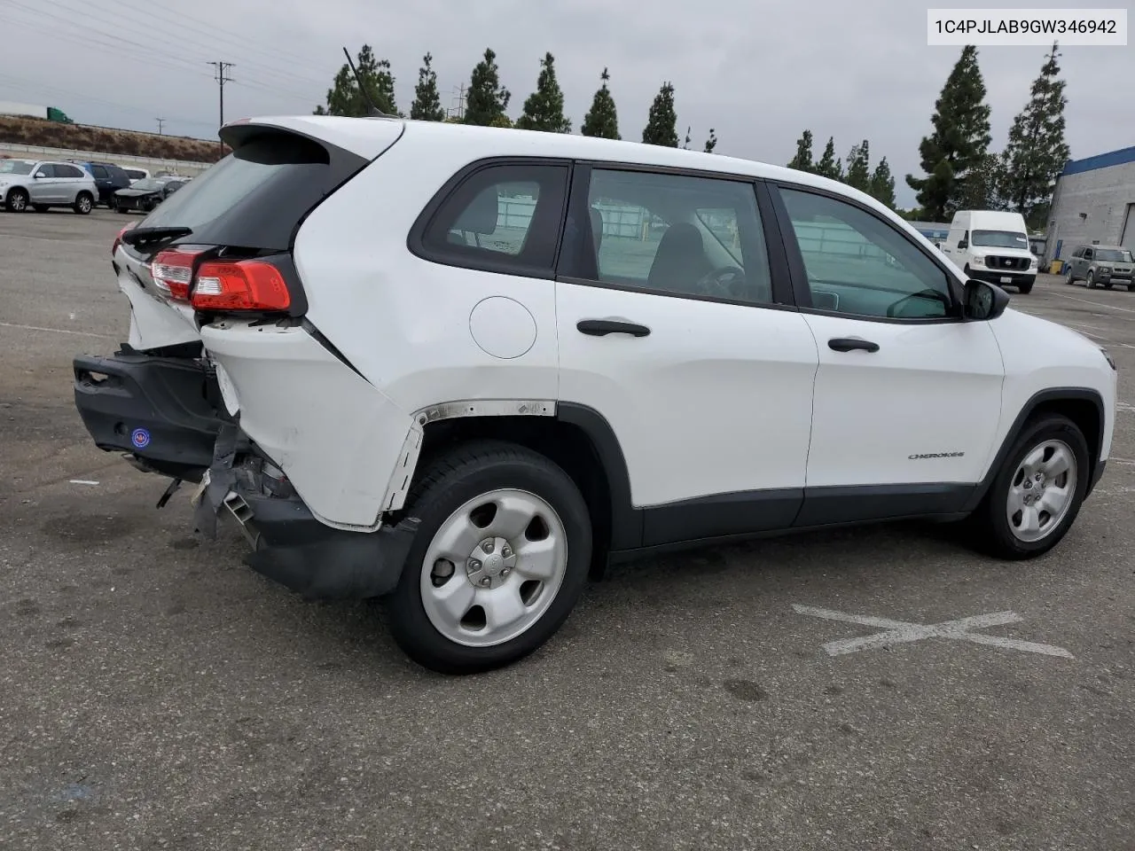 2016 Jeep Cherokee Sport VIN: 1C4PJLAB9GW346942 Lot: 76787084