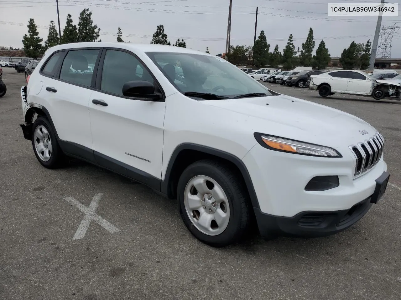 2016 Jeep Cherokee Sport VIN: 1C4PJLAB9GW346942 Lot: 76787084