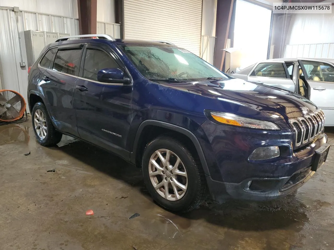 2016 Jeep Cherokee Latitude VIN: 1C4PJMCSXGW115678 Lot: 76872014