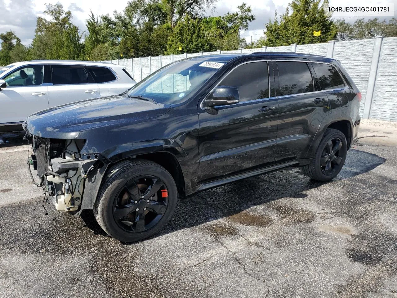 2016 Jeep Grand Cherokee Overland VIN: 1C4RJECG4GC401781 Lot: 76893034