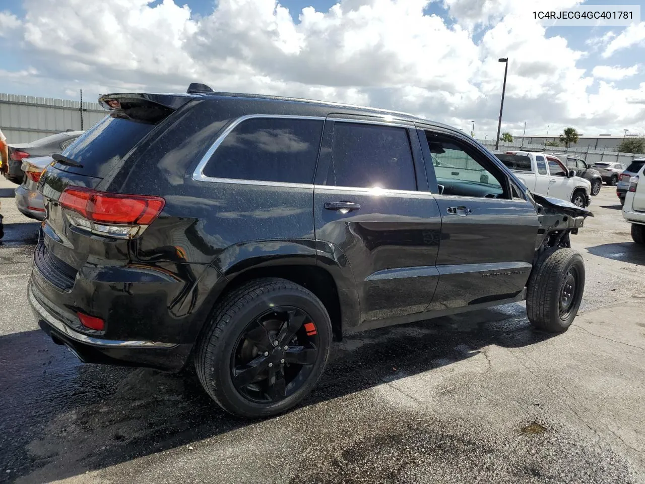 2016 Jeep Grand Cherokee Overland VIN: 1C4RJECG4GC401781 Lot: 76893034