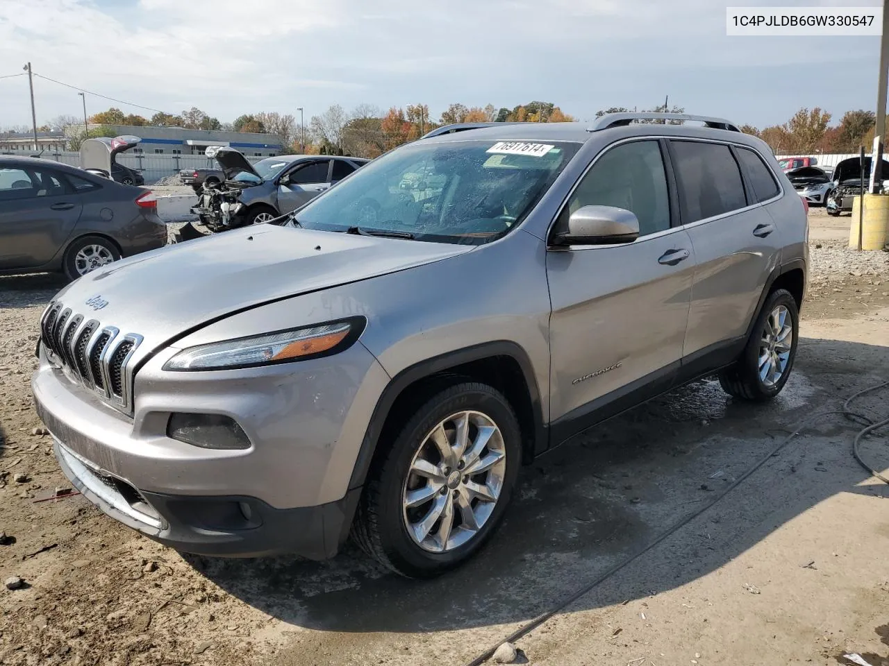 2016 Jeep Cherokee Limited VIN: 1C4PJLDB6GW330547 Lot: 76917614