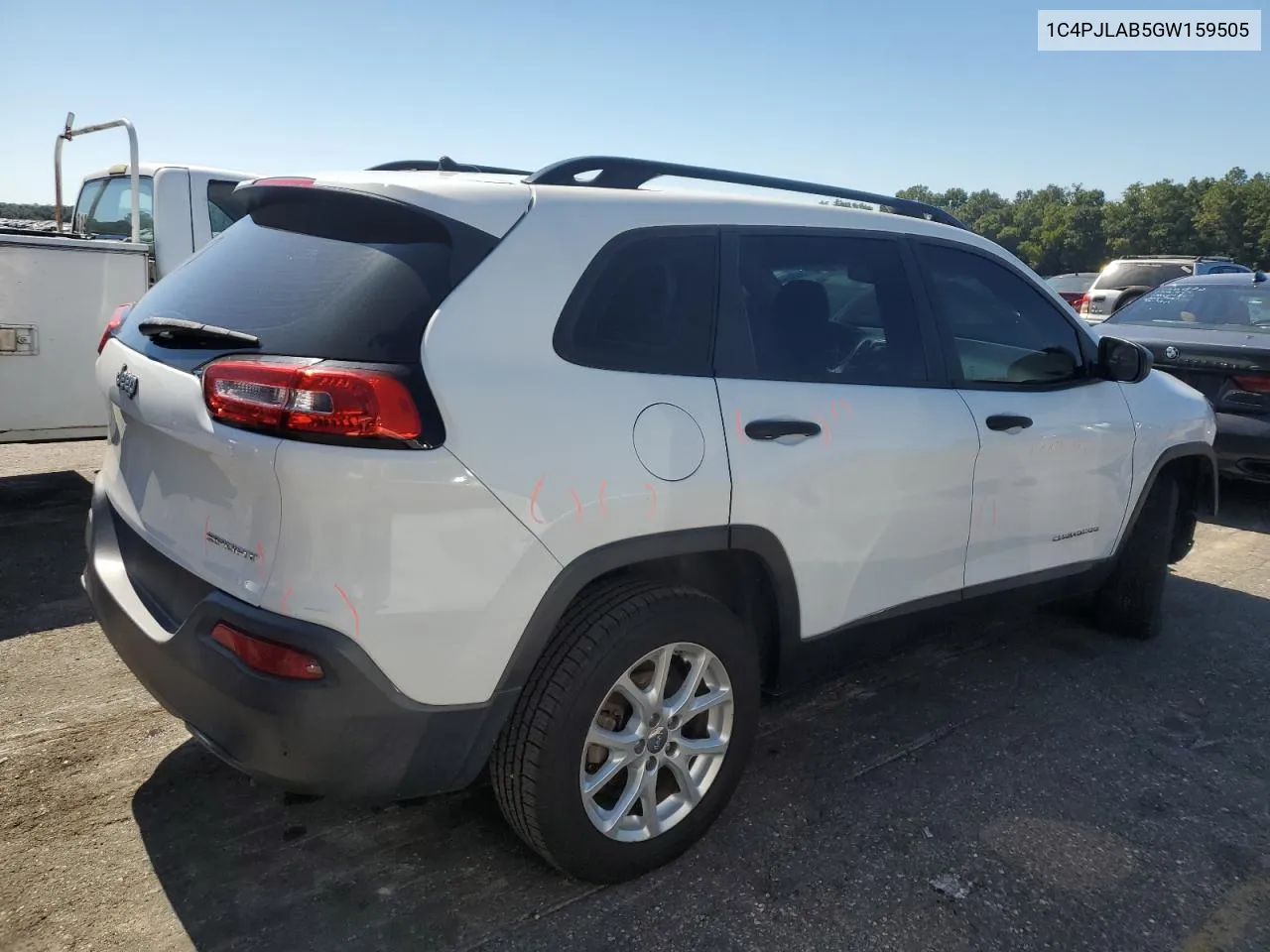 2016 Jeep Cherokee Sport VIN: 1C4PJLAB5GW159505 Lot: 76983694