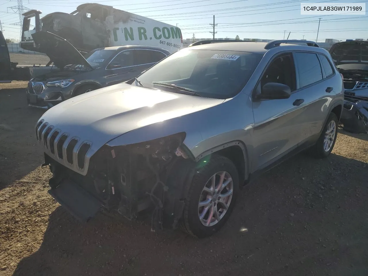 2016 Jeep Cherokee Sport VIN: 1C4PJLAB3GW171989 Lot: 76985134