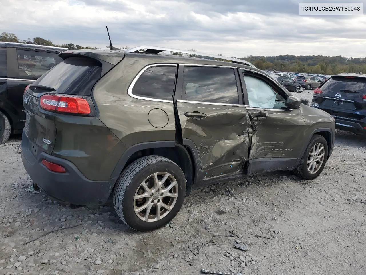 2016 Jeep Cherokee Latitude VIN: 1C4PJLCB2GW160043 Lot: 77021784