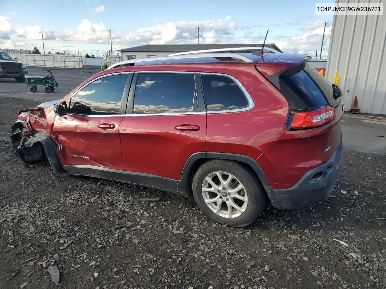 2016 Jeep Cherokee Latitude VIN: 1C4PJMCB9GW236721 Lot: 77040664