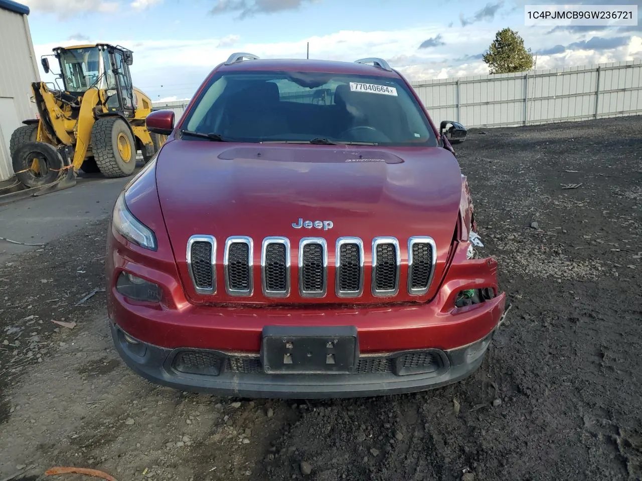 2016 Jeep Cherokee Latitude VIN: 1C4PJMCB9GW236721 Lot: 77040664