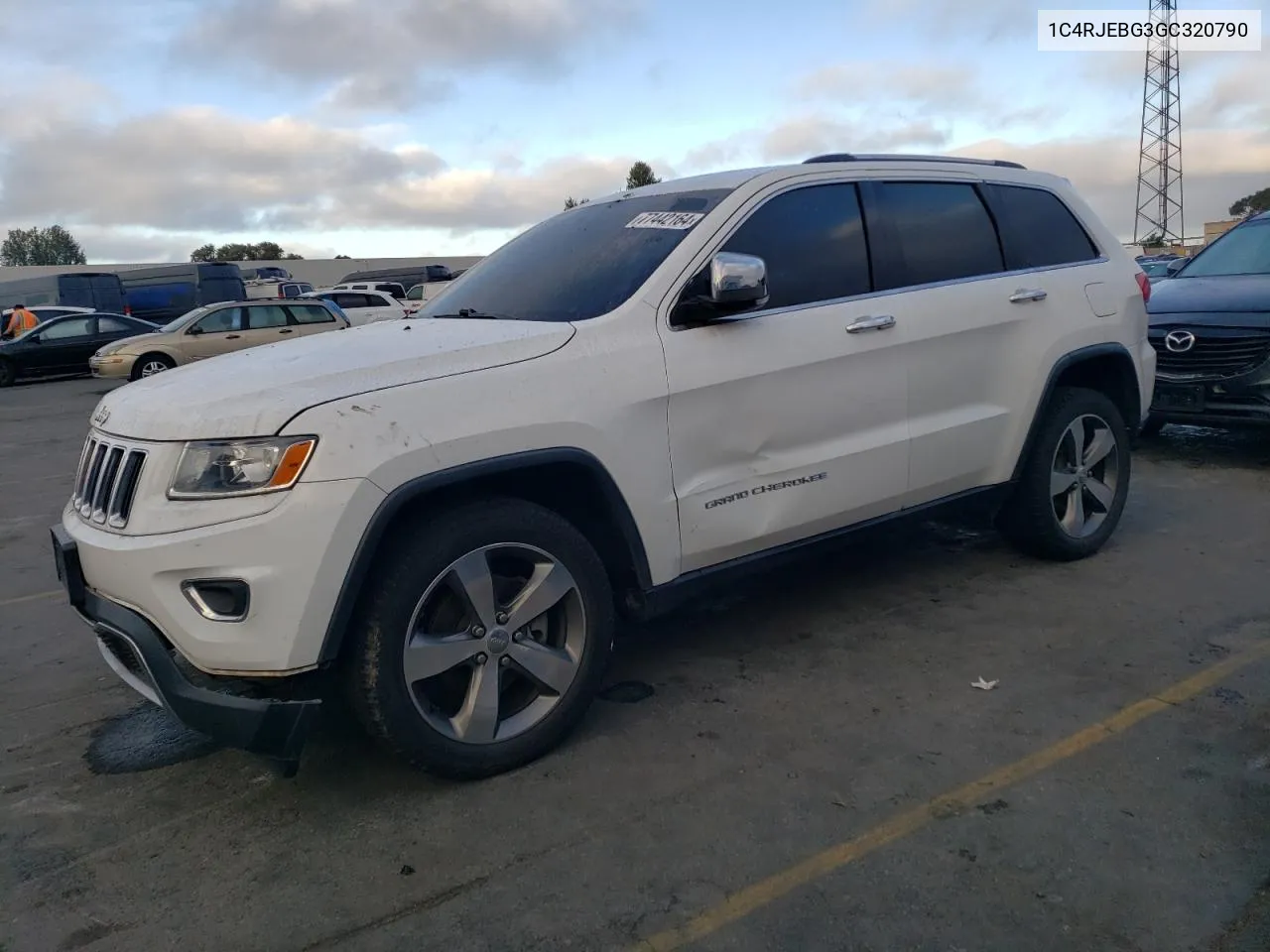 2016 Jeep Grand Cherokee Limited VIN: 1C4RJEBG3GC320790 Lot: 77442164